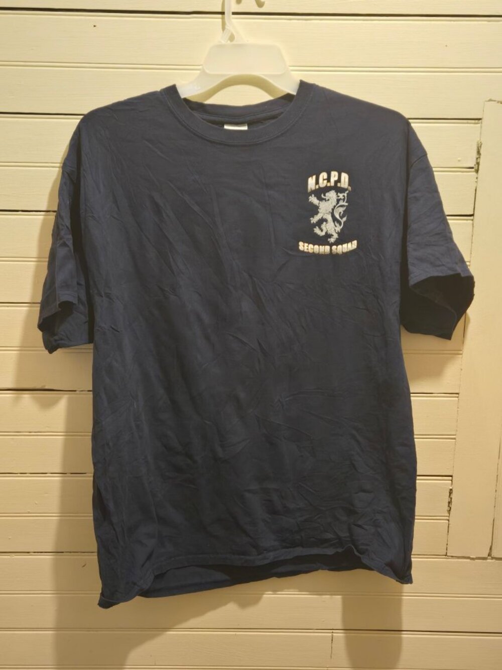 Gildan T-Shirt Mens XL Navy Nassau County 2nd Squad Illegitimi Back Print